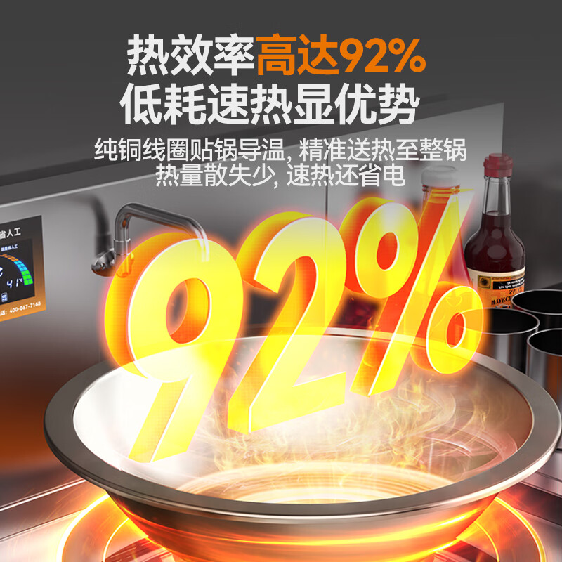 麥大廚食堂大炒鍋電灶臺旗艦款15KW雙頭酒樓飯店商用大炒爐